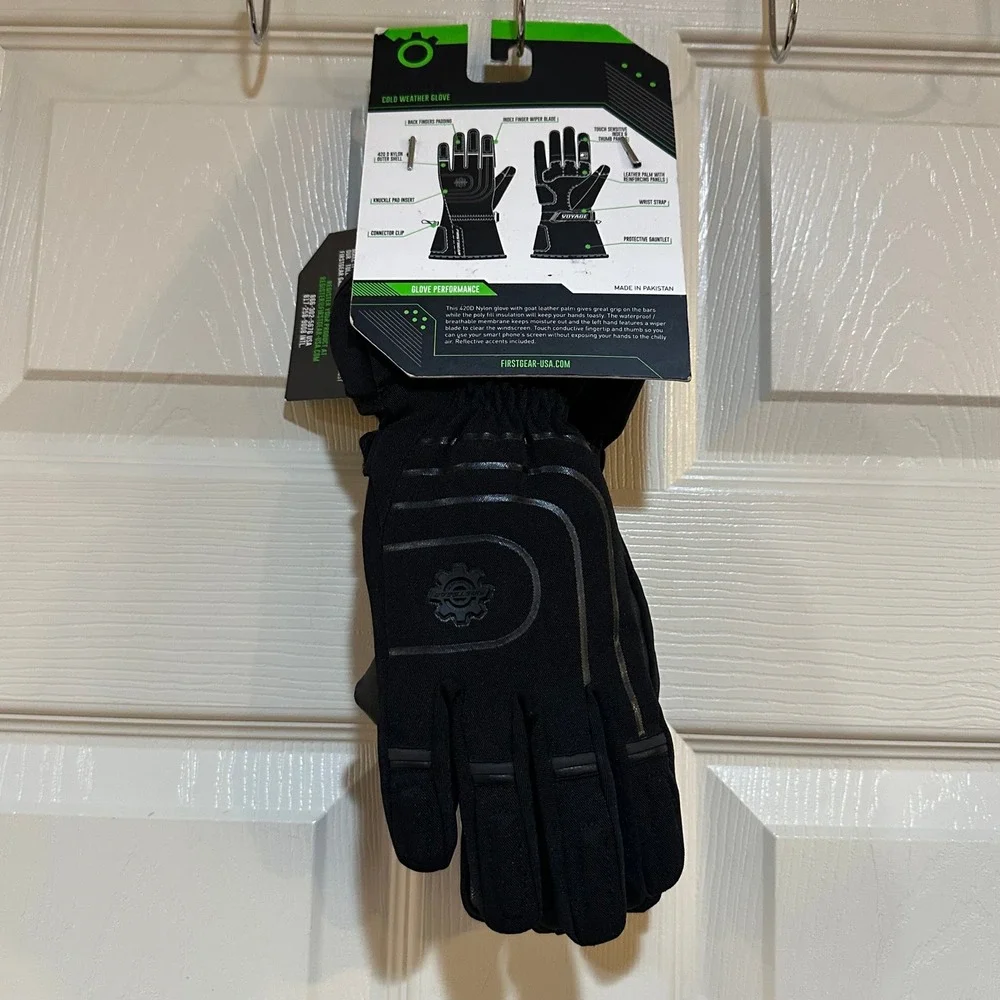 Firstgear Voyage Womens Cold Weather Motorcycle Gloves Black XS Waterproof New